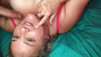 Thumper-n-Daisy: Amateur BBW - Porra na boca de Daisy e no rosto,...