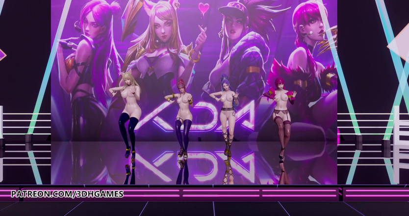 3D-Hentai Games: Black Pink - Como você gosta daquela dança nua, Ahri, Akali,...