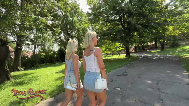 Texas and blondes: M. Texas se fait sucer dans un parc avant un...