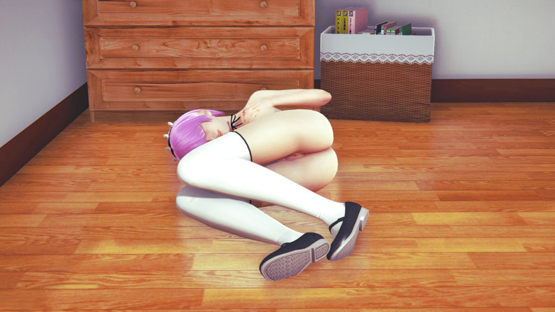 Waifu club 3D: Ram temizledikten sonra odada mastürbasyon yapıyor