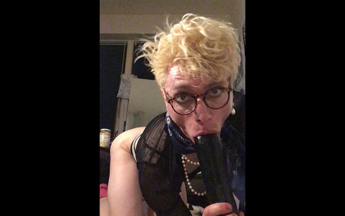 Sissy Cindy Slut: Modernwhiteboi Jes BBC dildo, arsch zu mund