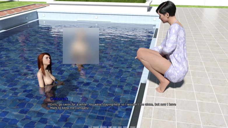 3D Cartoon Porn: My Dorm 253: Daphne-scarlett Nude Pool Swim &amp; Debbie-mark Talk