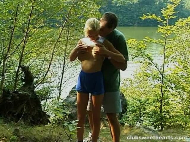 SkinnySweetHearts: Debbie Gets Fucked at the Side of the River