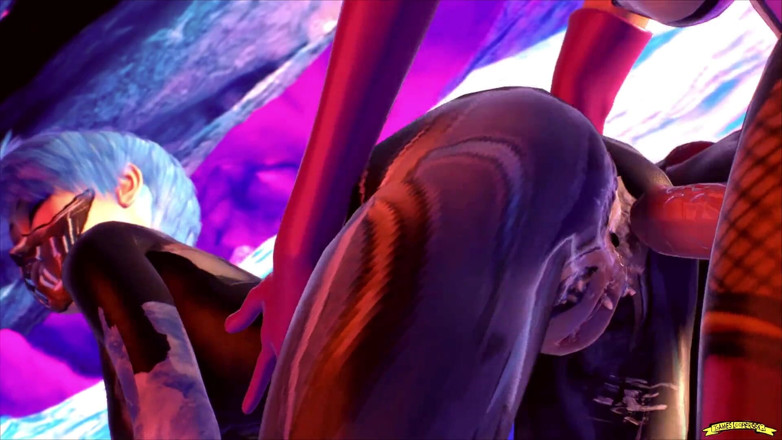 Gameslooper Sex Futanation: Seks in paars (deel 3) geremasterd - Futa-animatie