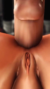 Sexo em uma nave espacial. Espaço peituda menina em algemas é fodida com força por robô sexual no laboratório
