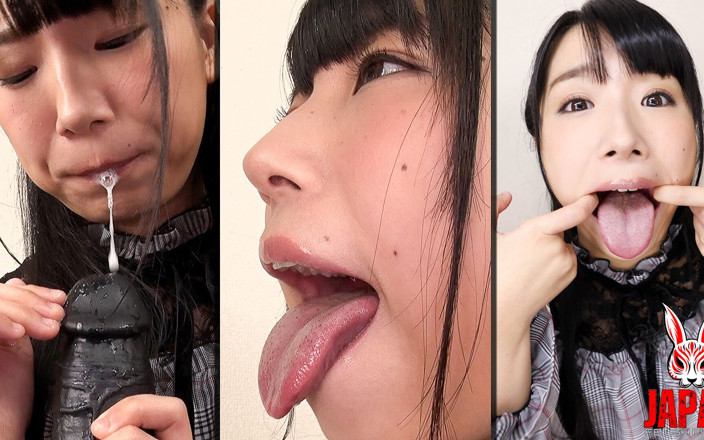 Japan Fetish Fusion: Слина, відео від першої особи, язик Хіни Азумі glistens-довгий, мокрий і капає з плювки на ваш член