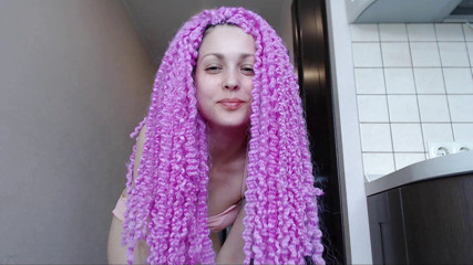 MyClearSky: Roze haar doet anale masturbatie
