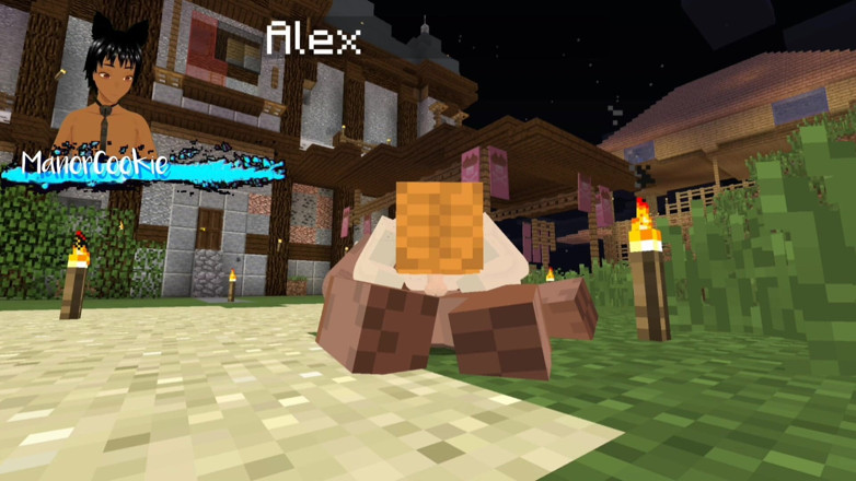 Manor Cookie: Minecraftのジェニーモッドファップクラフトは筋肉質の継母アレックスで、彼女のお尻は巨大です