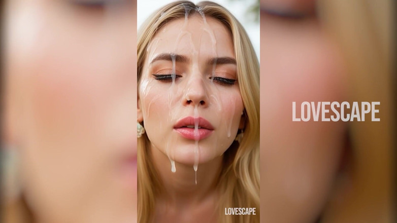 Lovescape: Blonde tulen mengambil besar raksasa di luar rumah