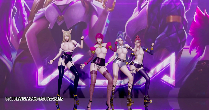 3D-Hentai Games: ブラックピンク - どのようにあなたはストリップショー、アーリ、アカリ、イブリン、カイサ、3Dエロダンスが好きです