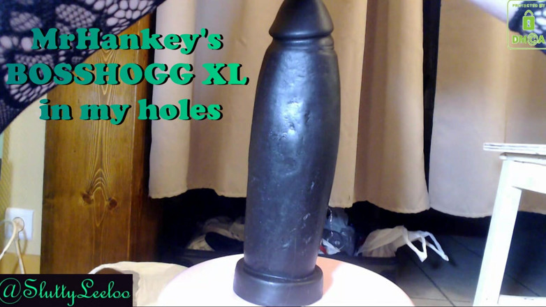 SluttyLeeloo: Mrhankeys bosshogg Xl in weit offenem arschloch und muschiloch