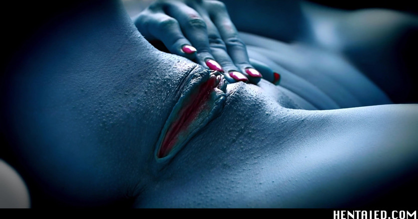 Hentaied: Hentai dans la vraie vie - coaching masturbatoire - Alien bleu sexy...