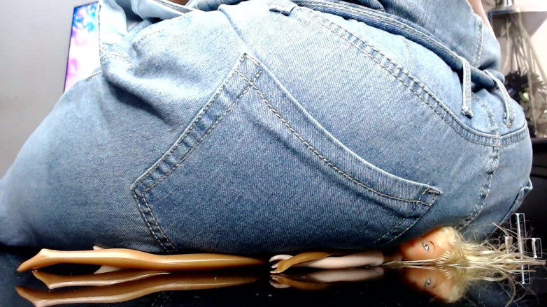Maeling: Shrunk Teens Crushed in Denim Jeans and Ass Stifled Ignorant