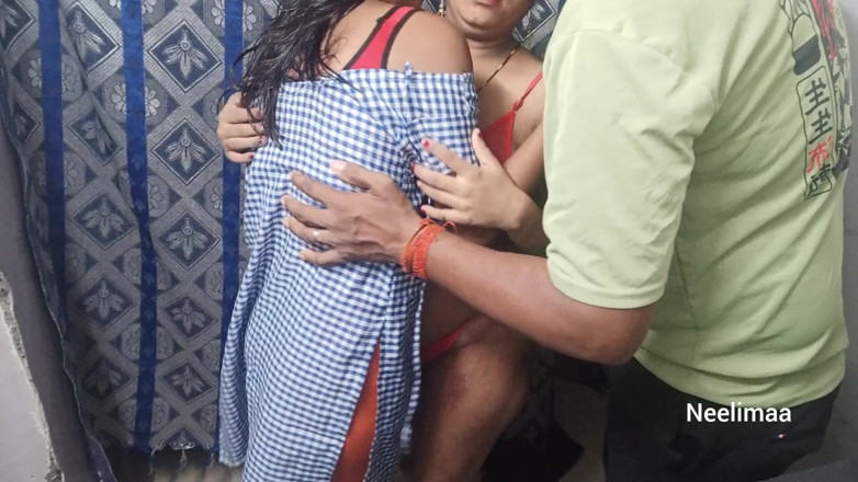 Neelimaa: भारतीय त्रिगुट सेक्स।