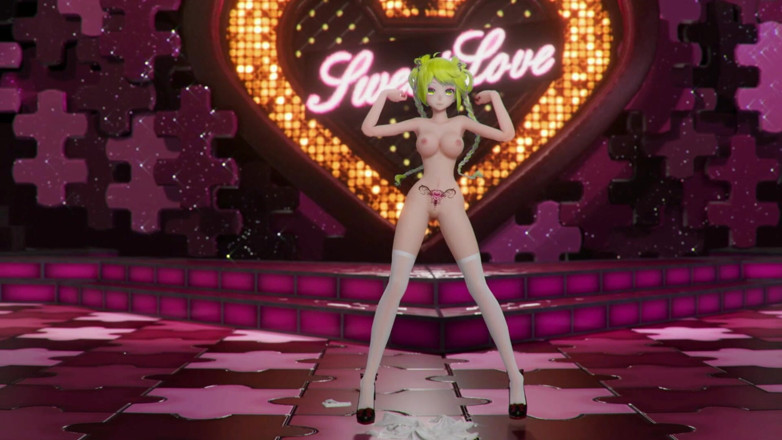 Smixix: Hatsune Miku Shake 노래 옷을 벗고 춤을 추는 헨타이 MMD 3D 금발 머리 색 편집 Smixix