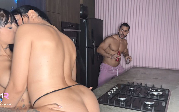 Athenea Rose: Hard Sex Threesome with Big Ass Latinas and a Big...