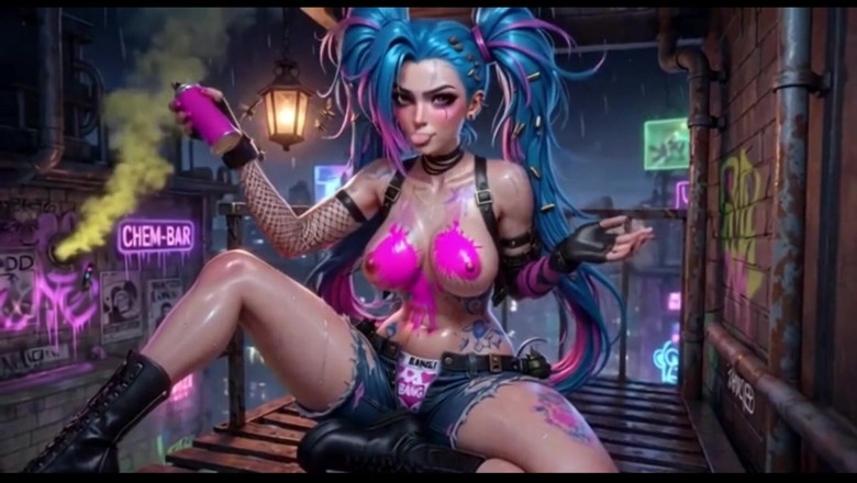 Ianimedia: Jinx nass necken zusammenstellung, dicke titten und Ahegao voll