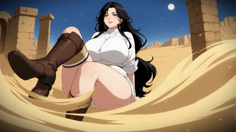 AI Porn: Cartoon Mulheres no Deserto Ai