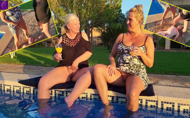 Rosella Extrem: Insieme con Julia Pink - piscia in bocca dal Pool Boy!