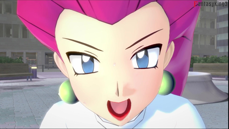 Fantasy king: Jessie rocket lagi asik nyepong kontol di taman - poketmonster