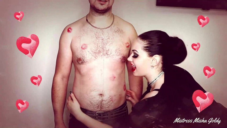 Goddess Misha Goldy: バレンタイン顔とボディキスコンピレーション!