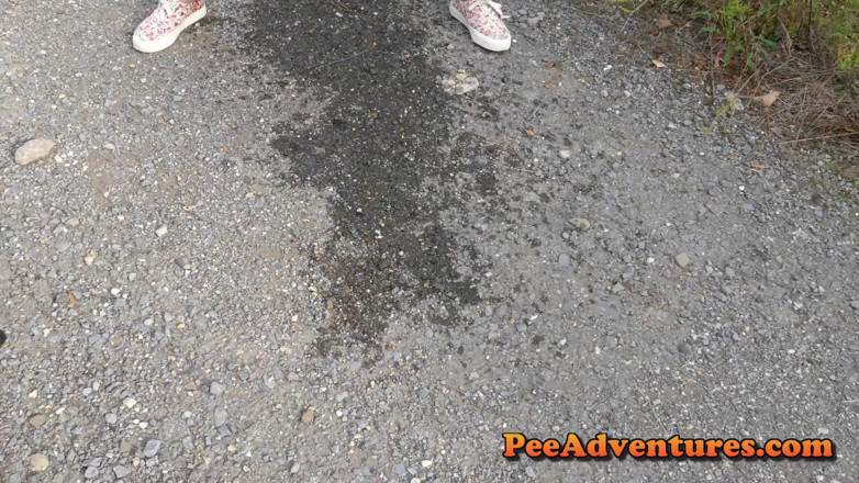 Pee Adventures: Mollige brunette pist veel