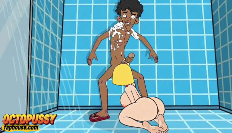 Octopussy Lovers Club: Sekshongerige Stiefmoeder Voegt Zich Bij Haar Stiefzoon Onder De Douche....
