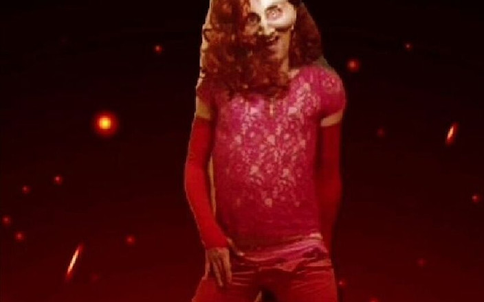Demon Bitch: Seksi şeytani iblis kaltak erotik dansı ve sert eğlenceyi seviyor