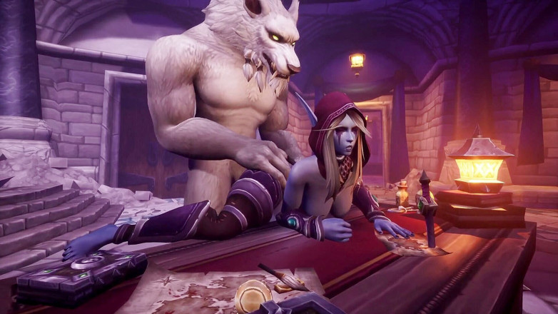 Wraith ward: Wilkołak bierze nocnego elfa od tyłu
