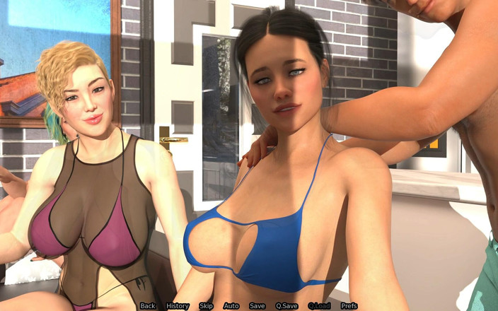 Adultgameplayvideos studio: Обожнював шлюб - v0.9 - подруга коледжу Евелін, Брендон зробив їй масаж