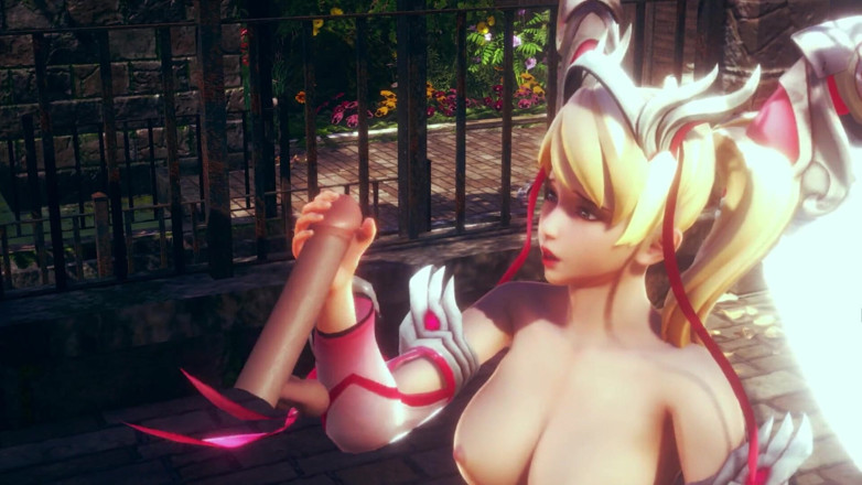 H3DC: Hentai 3D overwatch Mercy melancap zakar awak