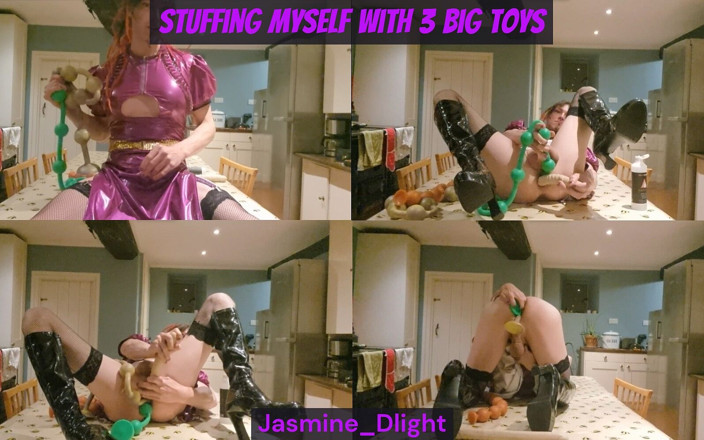 Jasmine Dlight - UK's most extreme anal porn star: Jasminedlight - Nadziewanie Siebie 3 Masywnymi Zabawkami - 2 Strunami Piłek I Podwójnymenderem Przed...