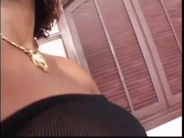 Hot TRANSformations: Chocolate horny tranny with long dong spooning white ass with...