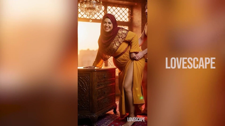Lovescape: Princesa árabe follada salvaje - termina con una carga facial pegajosa